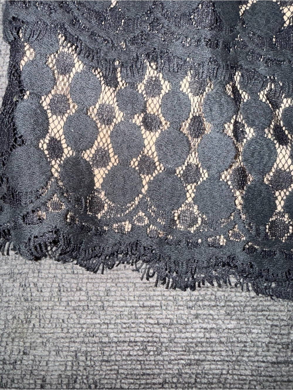 Ann Taylor Black Lace Pencil Skirt Size 4 Dark Romantic Tiered - Picture 5 of 9